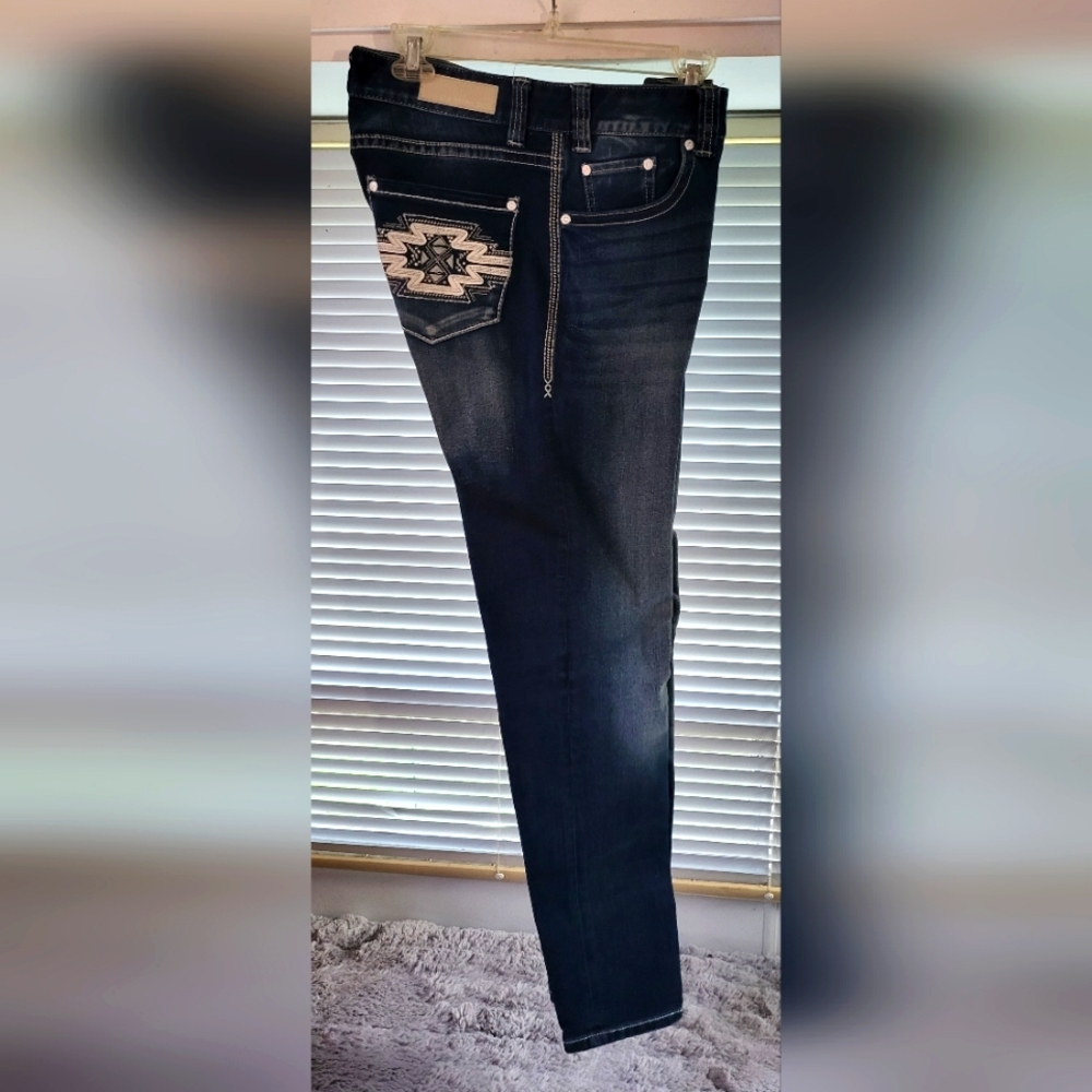 Rock & Roll Cowgirl mid rise straight leg denim jeans 👖 size 30x32